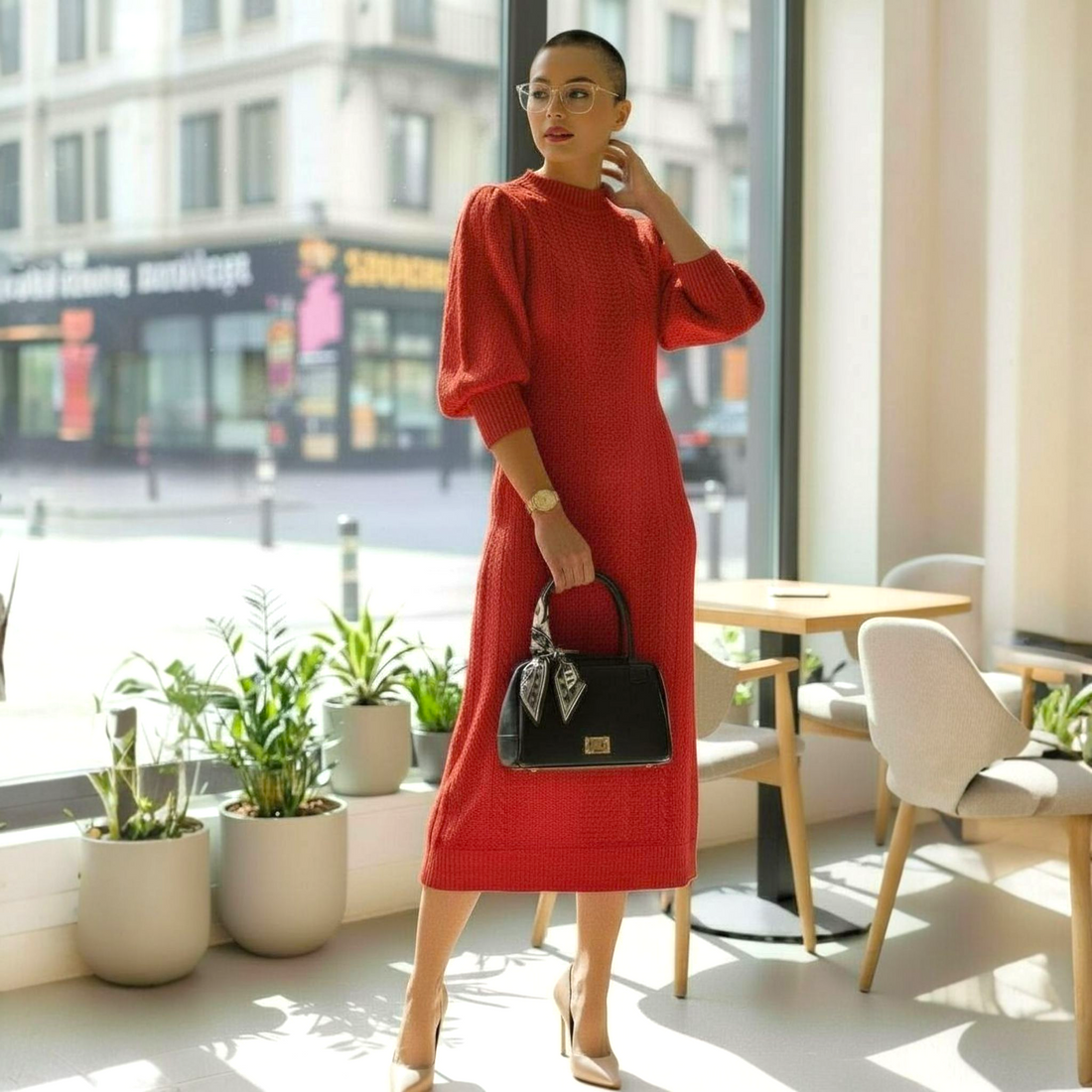 ✨ How to Style Your Bag This Season: Elegant Red & Black Outfit Inspiration