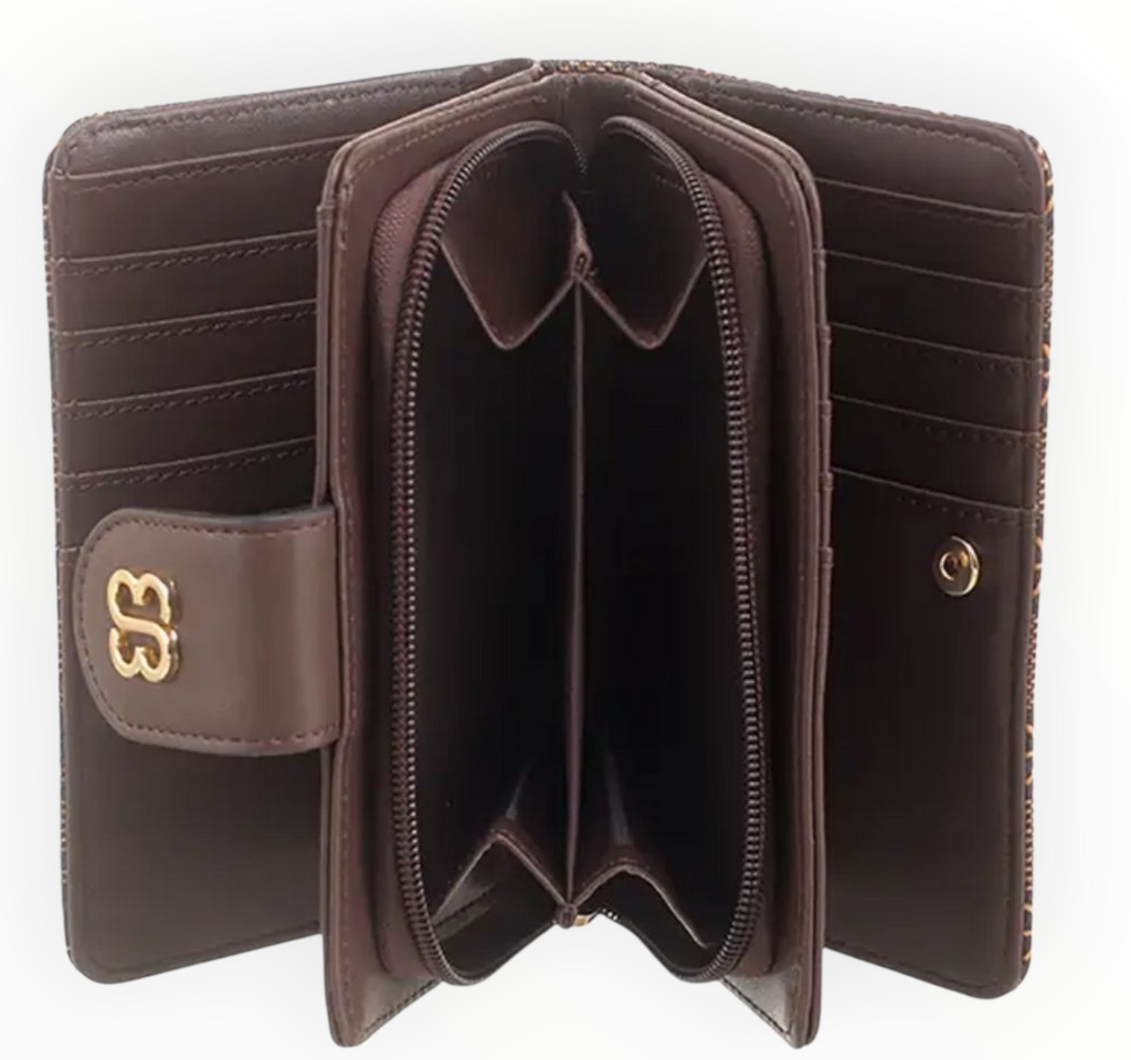 Bessie Mono Print Lady Purse – Coffee