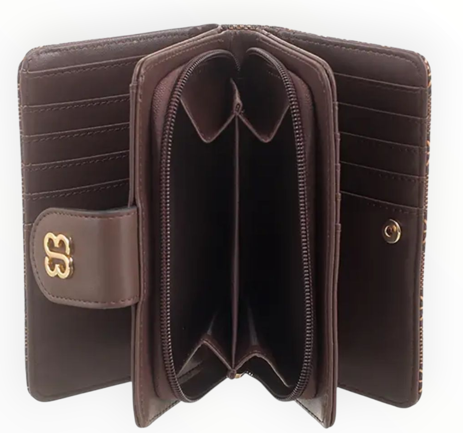 Bessie Mono Print Lady Purse – Coffee