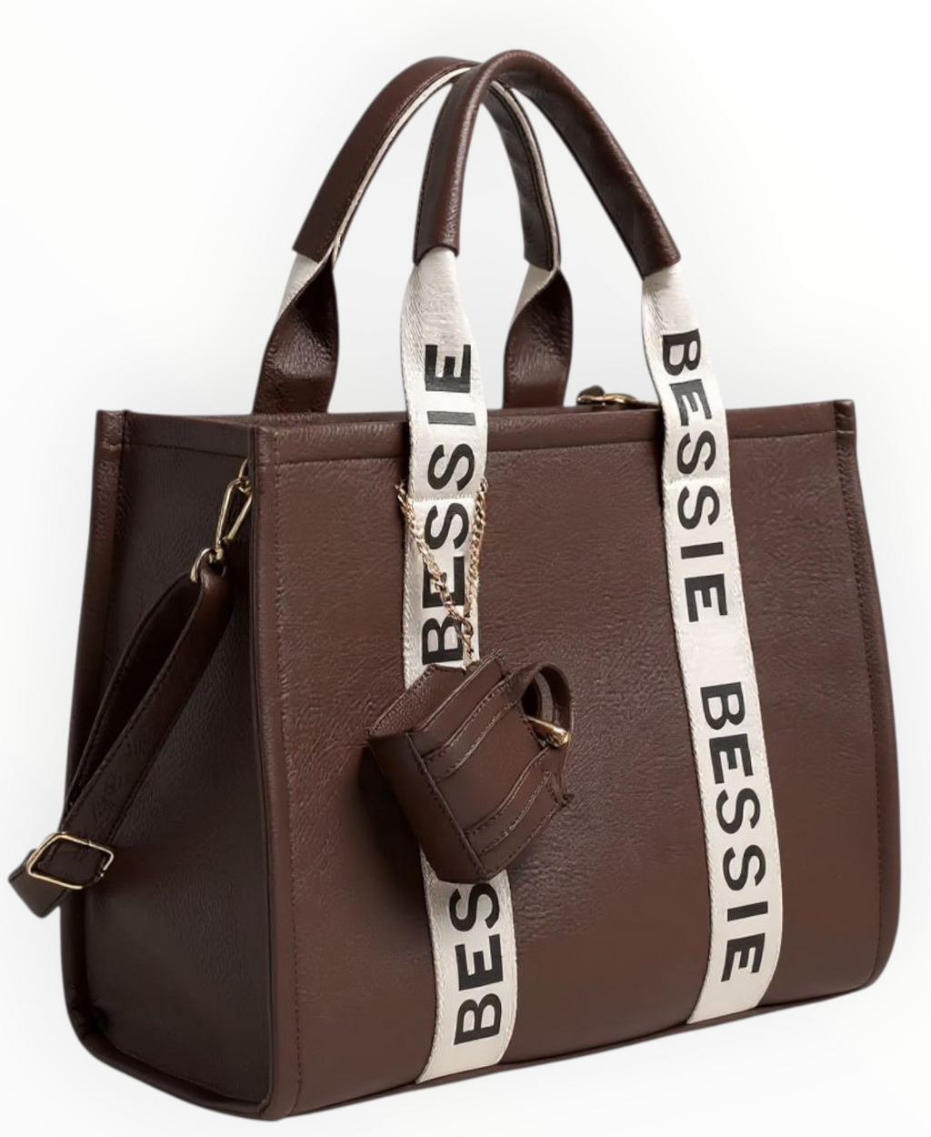 ☕ Bessie London Logo Banner Tote Bag – Coffee