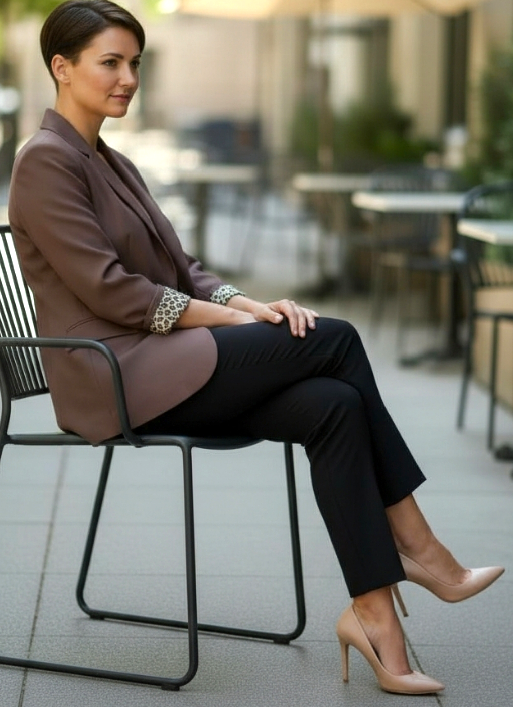 Classic Tailored Blazer — Brown (Size M)