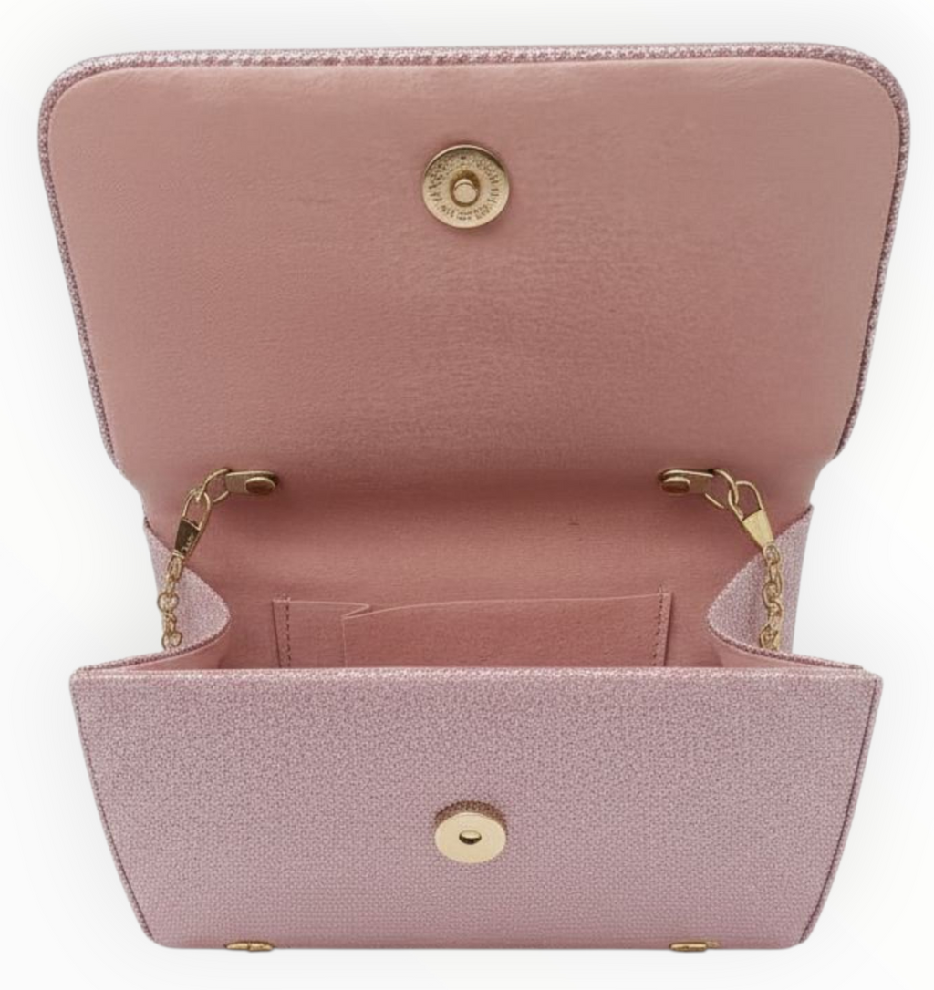 Bessie London Top Handle Flap Over Bag – Pink