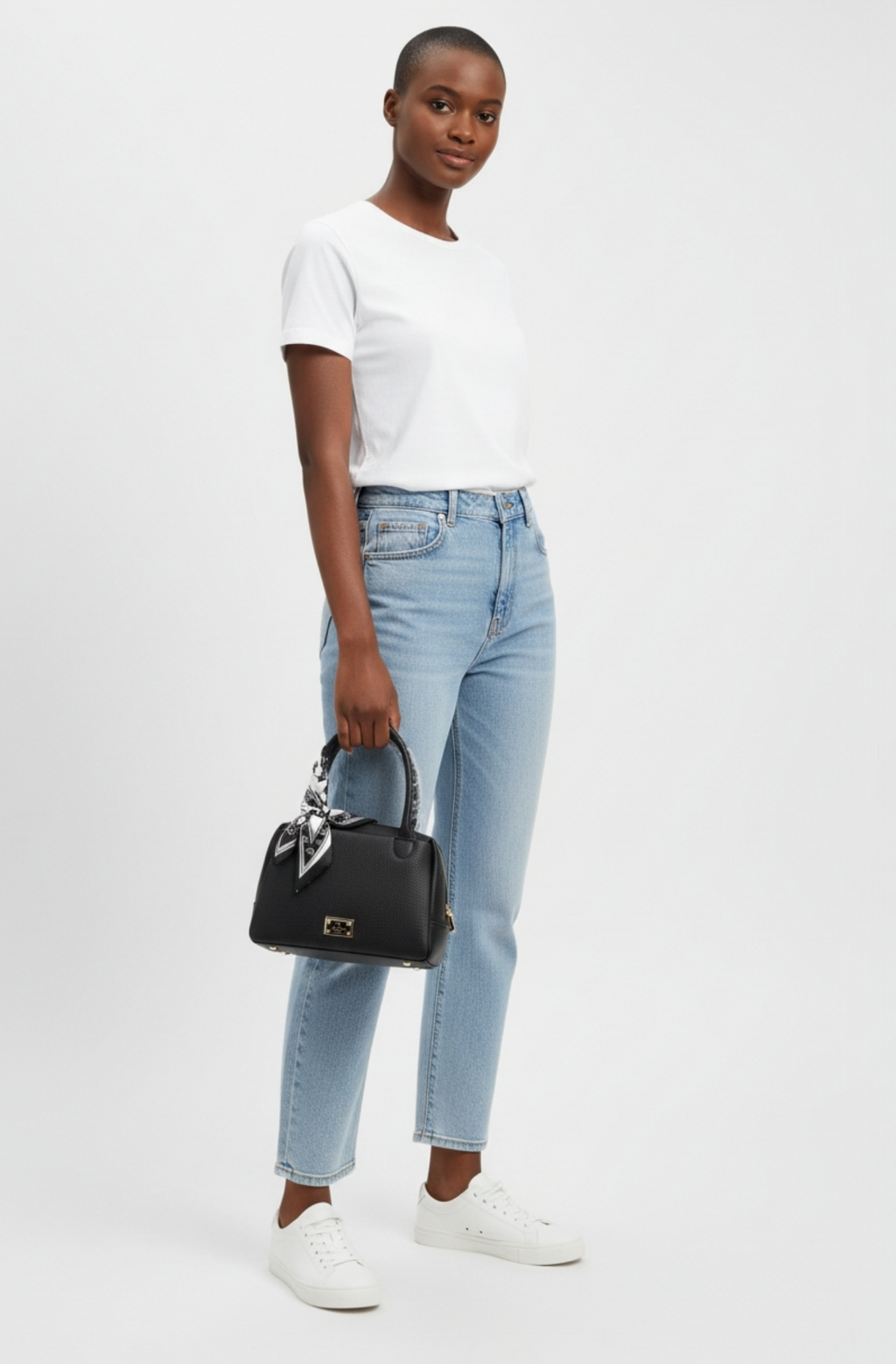 Bessie London Bowler Tote Bag – Black