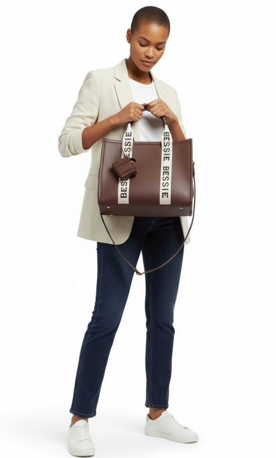 ☕ Bessie London Logo Banner Tote Bag – Coffee