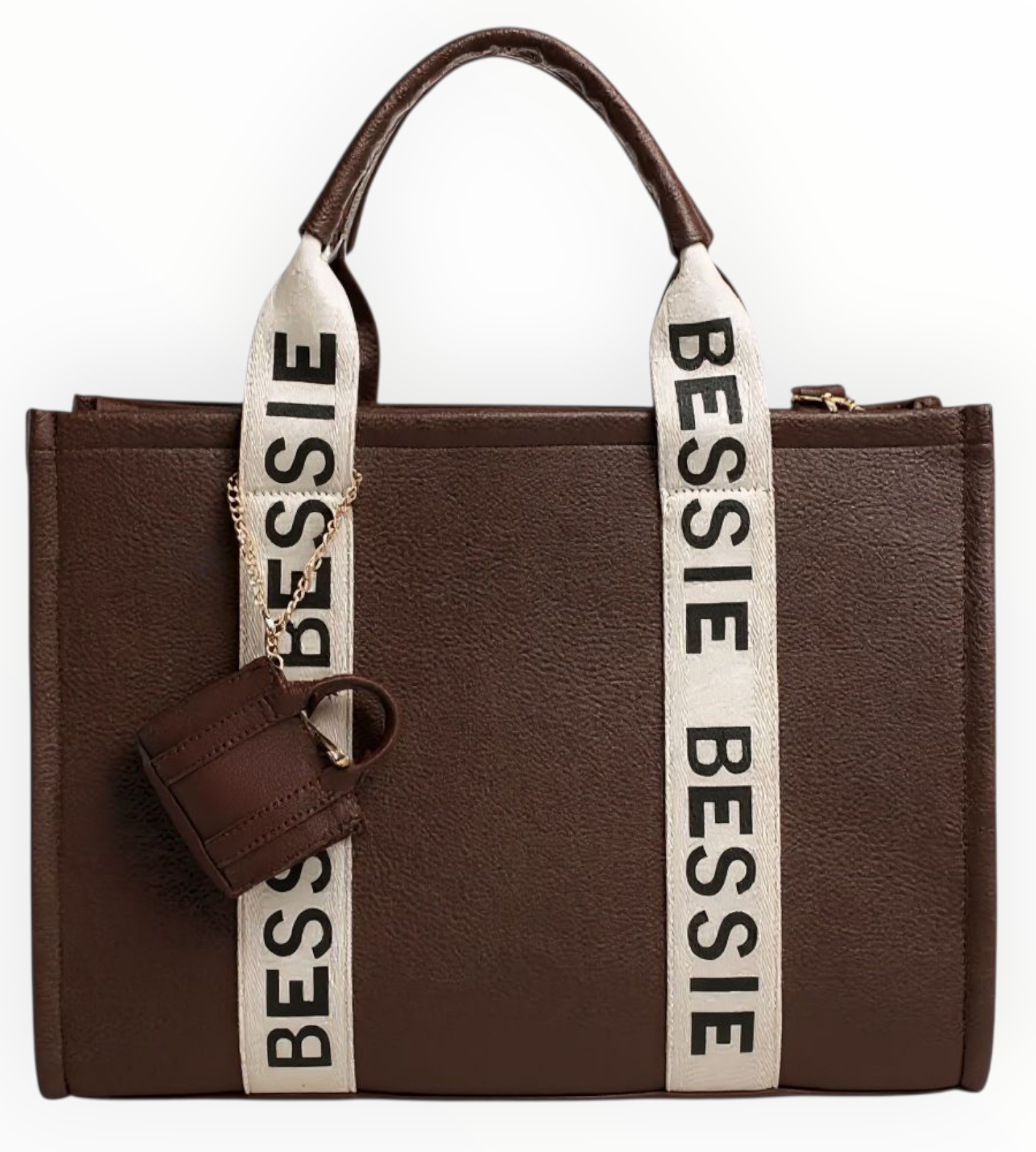 ☕ Bessie London Logo Banner Tote Bag – Coffee